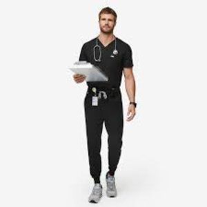Men's Black Figs Scrubs - M (shirt&joggers)